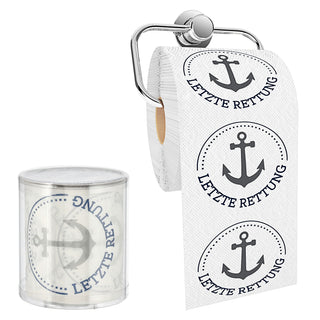 Toilettenpapier maritim 12er Set 3 Motiven 24m 2-lagig PVC 18g/qm Klopapier bedruckte Rollen WC-Papier