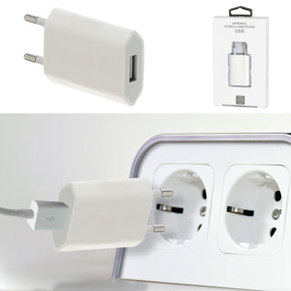 1/3x USB-A Schnellladegerät 5V 1A 20Watt 220V 56-60HZ Kunststoff weiß Netzteil Netzstecker Netzladeadapter