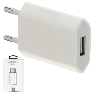 1/3x USB-A Schnellladegerät 5V 1A 20Watt 220V 56-60HZ Kunststoff weiß Netzteil Netzstecker Netzladeadapter