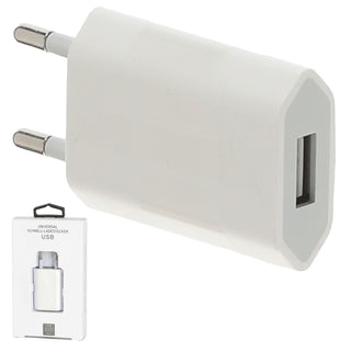 1/3x USB-A Schnellladegerät 5V 1A 20Watt 220V 56-60HZ Kunststoff weiß Netzteil Netzstecker Netzladeadapter