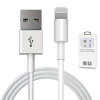 1/3x Ladekabel USB to Lightning 1 oder 2 m 5V 2A 10Watt 100-200HZ Kunststoff weiß Datenkabel Ladekabel USB-Kabel