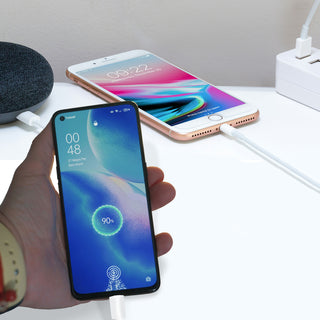 1/3x Ladekabel USB-C to USB-C 1m oder 2m 5V 2,4A 15Watt 100-200HZ Kunststoff weiß Datenkabel Ladekabel USB-Kabel