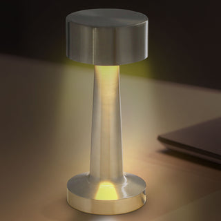 LED Tischleuchte silber / gold / kupfer / schwarz Eisen 9x21cm Touchfunktion 3 Weißtöne USB Kabel dimmbar Dekolampe Tischbeleuchtung