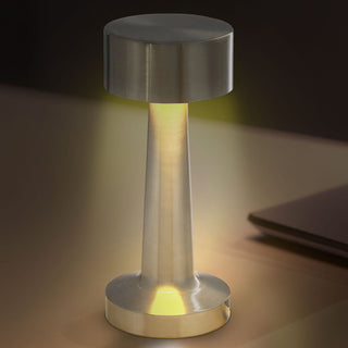 LED Tischleuchte silber / gold / kupfer / schwarz Eisen 9x21cm Touchfunktion 3 Weißtöne USB Kabel dimmbar Dekolampe Tischbeleuchtung