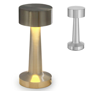 LED Tischleuchte silber / gold / kupfer / schwarz Eisen 9x21cm Touchfunktion 3 Weißtöne USB Kabel dimmbar Dekolampe Tischbeleuchtung