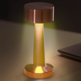 LED Tischleuchte silber / gold / kupfer / schwarz Eisen 9x21cm Touchfunktion 3 Weißtöne USB Kabel dimmbar Dekolampe Tischbeleuchtung