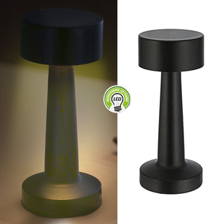 LED Tischleuchte silber / gold / kupfer / schwarz Eisen 9x21cm Touchfunktion 3 Weißtöne USB Kabel dimmbar Dekolampe Tischbeleuchtung