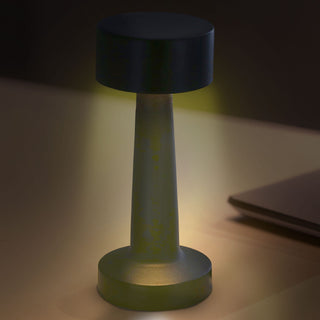 LED Tischleuchte silber / gold / kupfer / schwarz Eisen 9x21cm Touchfunktion 3 Weißtöne USB Kabel dimmbar Dekolampe Tischbeleuchtung