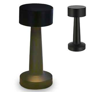 LED Tischleuchte silber / gold / kupfer / schwarz Eisen 9x21cm Touchfunktion 3 Weißtöne USB Kabel dimmbar Dekolampe Tischbeleuchtung