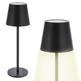 LED Tischleuchte weiß/schwarz 48 LEDs 9x26cm USB Ladefunktion Touchfunktion stufenlos dimmbar 3 Weißtöne 45 Lumen Tischbeleuchtung