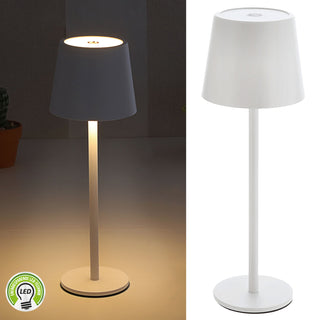 LED Tischleuchte weiß/schwarz 48 LEDs 9x26cm USB Ladefunktion Touchfunktion stufenlos dimmbar 3 Weißtöne 45 Lumen Tischbeleuchtung