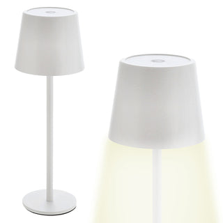 LED Tischleuchte weiß/schwarz 48 LEDs 9x26cm USB Ladefunktion Touchfunktion stufenlos dimmbar 3 Weißtöne 45 Lumen Tischbeleuchtung