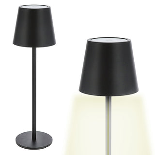 LED Tischleuchte weiß/schwarz 56 LEDs 11x37cm USB Ladefunktion Touchfunktion stufenlos dimmbar 3 Weißtöne 45 Lumen Tischbeleuchtung