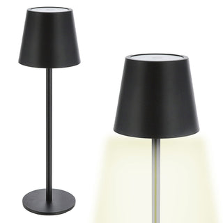 LED Tischleuchte weiß/schwarz 56 LEDs 11x37cm USB Ladefunktion Touchfunktion stufenlos dimmbar 3 Weißtöne 45 Lumen Tischbeleuchtung