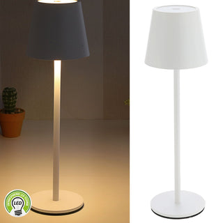 LED Tischleuchte weiß/schwarz 56 LEDs 11x37cm USB Ladefunktion Touchfunktion stufenlos dimmbar 3 Weißtöne 45 Lumen Tischbeleuchtung