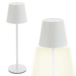 LED Tischleuchte weiß/schwarz 56 LEDs 11x37cm USB Ladefunktion Touchfunktion stufenlos dimmbar 3 Weißtöne 45 Lumen Tischbeleuchtung