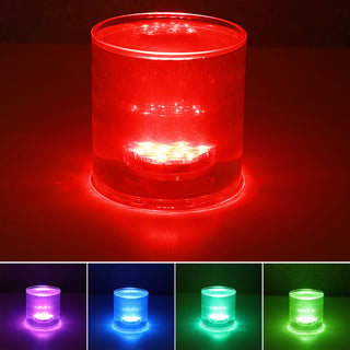 LED Unterwasserlicht Farbwechsel 10 RGB LEDs Ø7m Kunststoff IP68 16 Farben Fernbedienung batteriebetrieben