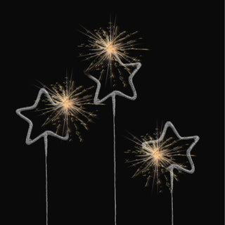 12x Wunderkerze 0-9/Kleeblatt/Stern/Herz 18cm Brenndauer 30-35 sek. Feuerwerkskörper Tortenstecker Partydeko Sternspitzer