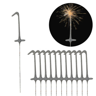 12x Wunderkerze 0-9/Kleeblatt/Stern/Herz 18cm Brenndauer 30-35 sek. Feuerwerkskörper Tortenstecker Partydeko Sternspitzer