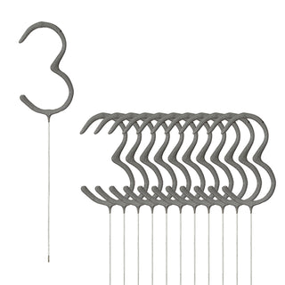 12x Wunderkerze 0-9/Kleeblatt/Stern/Herz 18cm Brenndauer 30-35 sek. Feuerwerkskörper Tortenstecker Partydeko Sternspitzer