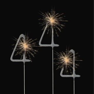 12x Wunderkerze 0-9/Kleeblatt/Stern/Herz 18cm Brenndauer 30-35 sek. Feuerwerkskörper Tortenstecker Partydeko Sternspitzer