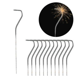 12x Wunderkerze 0-9/Kleeblatt/Stern/Herz 18cm Brenndauer 30-35 sek. Feuerwerkskörper Tortenstecker Partydeko Sternspitzer