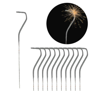 12x Wunderkerze 0-9/Kleeblatt/Stern/Herz 18cm Brenndauer 30-35 sek. Feuerwerkskörper Tortenstecker Partydeko Sternspitzer