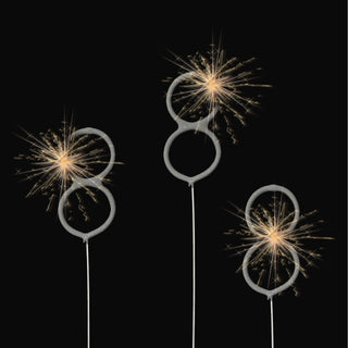 12x Wunderkerze 0-9/Kleeblatt/Stern/Herz 18cm Brenndauer 30-35 sek. Feuerwerkskörper Tortenstecker Partydeko Sternspitzer