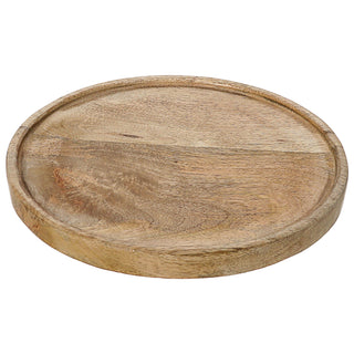 Dekoteller Ø25x2,5cm Mangoholz rund Dekoschale Naturprodukt rustikal Dekoobjekt Holzdekoration Teller Holzteller Wohndeko