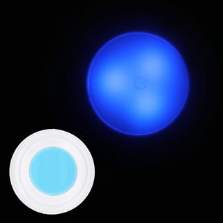 LED Leuchten 5er Set zum Kleben weiß RGB 12 Farben Ø7cm Kunststoff Touch-Schalter Fernbedienung Timerfunktion batteriebetrieben Nachtlicht