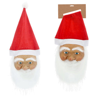 Latexmaske Santa Weihnachtsmann ca. 65cm unisex Latex Polyester Maske Verkleidung Vollgesichtsmaske Kostüm