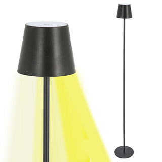 LED Stehleuchte weiß/schwarz 27 LEDs 10x120cm USB zu USB-C Ladekabel Touchfunktion stufenlos dimmbar warmweiß Stehlampe