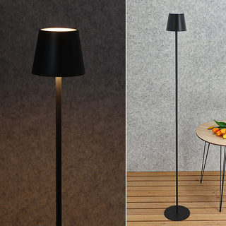 LED Stehleuchte weiß/schwarz 27 LEDs 10x120cm USB zu USB-C Ladekabel Touchfunktion stufenlos dimmbar warmweiß Stehlampe