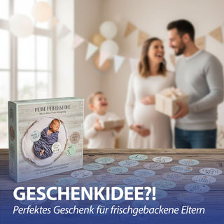 Meilensteinkarten Baby 15tlg. Ø10cm Papier 1200gsm Pastelltöne beiseitig bedruckt 30 Motive Erinnerungsmomente Ereigniskarten Erinnerungsset