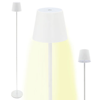 LED Stehleuchte weiß/schwarz 27 LEDs 10x120cm USB zu USB-C Ladekabel Touchfunktion stufenlos dimmbar warmweiß Stehlampe