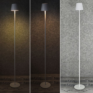 LED Stehleuchte weiß/schwarz 27 LEDs 10x120cm USB zu USB-C Ladekabel Touchfunktion stufenlos dimmbar warmweiß Stehlampe