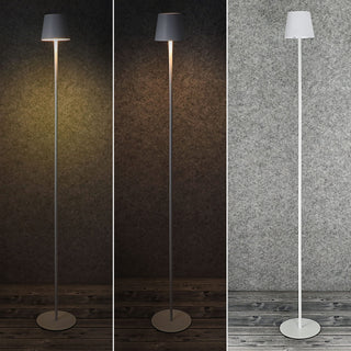 LED Stehleuchte weiß/schwarz 27 LEDs 10x120cm USB zu USB-C Ladekabel Touchfunktion stufenlos dimmbar warmweiß Stehlampe