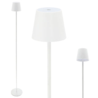 LED Stehleuchte weiß/schwarz 27 LEDs 10x120cm USB zu USB-C Ladekabel Touchfunktion stufenlos dimmbar warmweiß Stehlampe