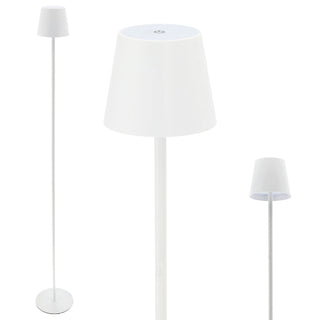 LED Stehleuchte weiß/schwarz 27 LEDs 10x120cm USB zu USB-C Ladekabel Touchfunktion stufenlos dimmbar warmweiß Stehlampe