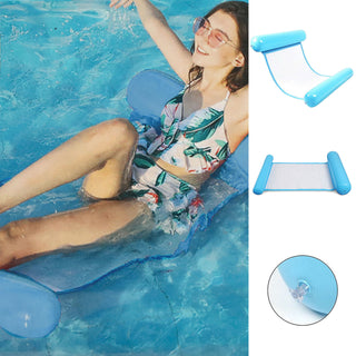 Wasserhängematte aufblasbar gelb/pink oder blau 100x70cm PVC belastbar bis 100 Kg Schwimmbett Hängematte Poolhängematte