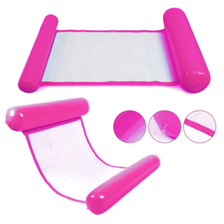 Wasserhängematte aufblasbar gelb/pink oder blau 100x70cm PVC belastbar bis 100 Kg Schwimmbett Hängematte Poolhängematte