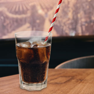 Trinkhalm 40er Set 20x0,6cm Papier rot weiß gestreift StrohhalmPapierstrohhalme Weihnachtsdesign Zuckerstangen-Look