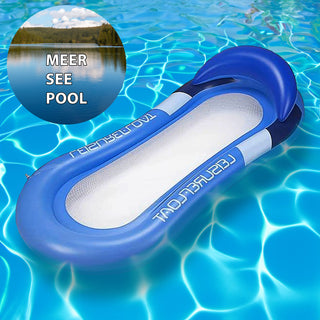 Wasserbett aufblasbar blau 160x90cm PVC Belastbarkeit bis 100 Kg Luftbett Luftmatratze Strand Meer Schwimmbad