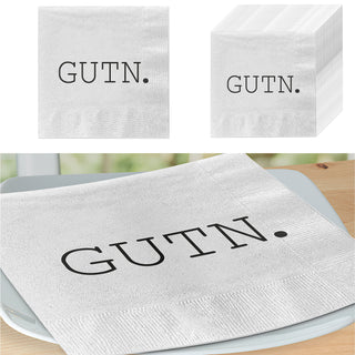 Servietten 'Gutn' 60er Set 33x33cm 3-lagig Papierserviette stoffähnlich Guten Appetit Tischdeko