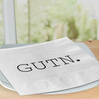 Servietten 'Gutn' 60er Set 33x33cm 3-lagig Papierserviette stoffähnlich Guten Appetit Tischdeko