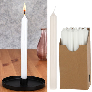 Stabkerze 20er Set weiß/creme/rosa/rubinrot/weinrot/grün/grau 2,1x22cm Paraffin Dekokerze Kerze Leuchterkerzen Wachskerze Echtwachs Brenndauer 7h