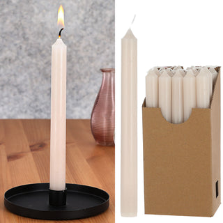 Stabkerze 20er Set weiß/creme/rosa/rubinrot/weinrot/grün/grau 2,1x22cm Paraffin Dekokerze Kerze Leuchterkerzen Wachskerze Echtwachs Brenndauer 7h