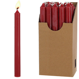 Stabkerze 20er Set weiß/creme/rosa/rubinrot/weinrot/grün/grau 2,1x22cm Paraffin Dekokerze Kerze Leuchterkerzen Wachskerze Echtwachs Brenndauer 7h