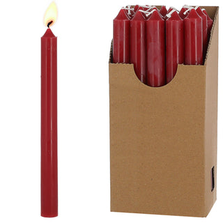 Stabkerze 20er Set weiß/creme/rosa/rubinrot/weinrot/grün/grau 2,1x22cm Paraffin Dekokerze Kerze Leuchterkerzen Wachskerze Echtwachs Brenndauer 7h