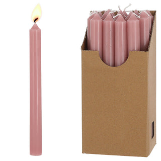 Stabkerze 20er Set weiß/creme/rosa/rubinrot/weinrot/grün/grau 2,1x22cm Paraffin Dekokerze Kerze Leuchterkerzen Wachskerze Echtwachs Brenndauer 7h